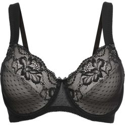 Biustonosz minimizer na fiszbinach bonprix czarno-piaskowy beżowy. Czarne biustonosze bonprix, bez wzorów. Za 54,99 zł.
