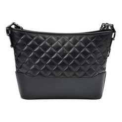 Torebki klasyczne damskie: Skórzana torebka w kolorze czarnym – (S)22,5 x (W)34 x (G)8,5 cm