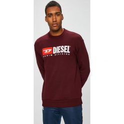 Diesel - Bluza. Brązowe bluzy męskie rozpinane Diesel, l, z aplikacjami, z bawełny, bez kaptura. Za 569,90 zł.