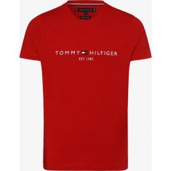 Tommy Hilfiger - T-shirt męski, czerwony. Czerwone t-shirty męskie TOMMY HILFIGER, m, z napisami, z bawełny, bez kołnierzyka. Za 179,95 zł.