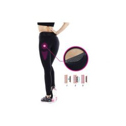 Legginsy fitness kardio SHAPE BOOSTER damskie. Czarne legginsy damskie DOMYOS, s, bez wzorów, z elastanu, na fitness i siłownię. W wyprzedaży za 74,99 zł.
