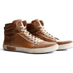 Skórzane sneakersy "Aberdeen" w kolorze jasnobrązowym. Pomarańczowe trampki męskie Travelin', na sznurówki. W wyprzedaży za 300,95 zł.