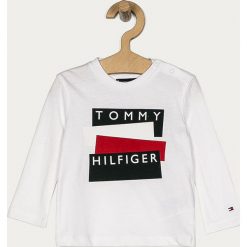 Tommy Hilfiger - Longsleeve dziecięcy 74-176 cm. Pomarańczowe t-shirty chłopięce TOMMY HILFIGER, z nadrukiem, z bawełny, z długim rękawem. Za 139,90 zł.