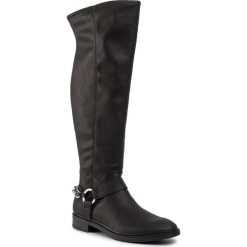 Kozaki CALVIN KLEIN - Femi B4E6222 Black. Czarne kozaki damskie Calvin Klein, ze skóry ekologicznej, przed kolano, na wysokim obcasie, na obcasie, bez zapięcia. W wyprzedaży za 599,00 zł.