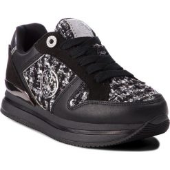Sneakersy GUESS - FLDA64 FAP12 BLKWH. Czarne sneakersy damskie Guess, z materiału. Za 439,00 zł.