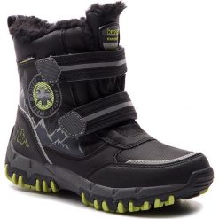 Śniegowce KAPPA - Rescue Tex K 260581K Black/Lime 1133. Czarne śniegowce chłopięce Kappa, bez zapięcia. W wyprzedaży za 129,00 zł.