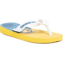 Japonki HAVAIANAS - Minions Fc 41331673455 Yellow Citric/Whi. Białe sandały dziewczęce Havaianas, z tworzywa sztucznego, bez zapięcia. Za 69,00 zł.