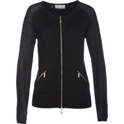 Sweter rozpinany bonprix czarny. Czarne kardigany damskie marki bonprix, klasyczne. Za 109,99 zł.