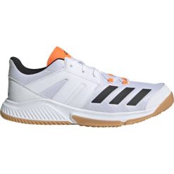 Buty męskie ADIDAS ESSENCE BD7729. Czarne buty sportowe męskie Adidas, z gumy, bez zapięcia, do piłki ręcznej. W wyprzedaży za 199,00 zł.