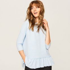 Sweter z falbaną - Niebieski. Niebieskie bez kategorii Reserved, s. Za 59,99 zł.