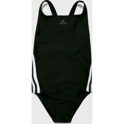 Adidas Performance - Strój kąpielowy dziecięcy 128-170 cm. Czarne stroje kąpielowe dziewczęce marki adidas Performance, bez wzorów, z elastanu. Za 119,90 zł.
