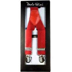 Czerwone Szelki Wąskie Unisex - 2,5cm x2. Czerwone szelki męskie . Za 26,10 zł.