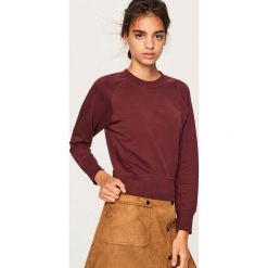 Bluza z bawełny organicznej - Bordowy. Czerwone bluzy damskie Reserved, s, bez wzorów, z bawełny, bez kołnierzyka, bez rękawów, bez kaptura. Za 119,99 zł.