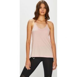 Under Armour - Top. Szare topy damskie Under Armour, l, z bawełny, z okrągłym kołnierzem. W wyprzedaży za 59,90 zł.