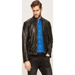 Trussardi Jeans - Kurtka. Czarne płaszcze męskie Trussardi Jeans, s, bez wzorów, z poliesteru, krótkie, bez kaptura. Za 939,90 zł.
