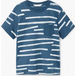 Mango Kids - T-shirt dziecięcy Casual 110-164 cm. Szare t-shirty męskie marki Mango Kids, z bawełny, z okrągłym kołnierzem. W wyprzedaży za 19,90 zł.