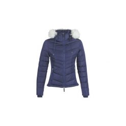Kurtki pikowane Superdry LUXE FUJI. Niebieskie kurtki damskie Superdry, bez wzorów, bez kaptura. Za 579,00 zł.