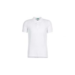 Koszulki polo z krótkim rękawem Benetton MOPALO. Białe koszulki męskie Benetton, s, bez wzorów, z krótkim rękawem. Za 103,20 zł.