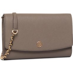 Torebka TORY BURCH - Robinson Chain Wallet 54277 Gray Heron 082. Szare torebki klasyczne damskie Tory Burch, bez wzorów, ze skóry, biznesowe, na ramię, bez dodatków. Za 1299,00 zł.
