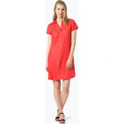 Apriori - Lniana sukienka damska, czerwony. Czerwone sukienki damskie Apriori, na co dzień, bez wzorów, eleganckie, bez kołnierzyka, bez rękawów. Za 279,95 zł.