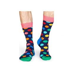 Skarpetki Happy Socks - Big Dot (BDO01-6001). Szare skarpetki męskie marki Happy Socks, w kolorowe wzory, z bawełny. Za 34,90 zł.
