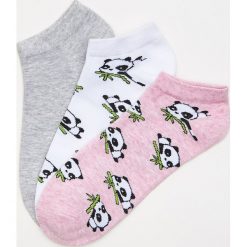 3 pack skarpetek z pandą - Wielobarwn. Szare skarpetki damskie marki House, bez wzorów. Za 25,99 zł.