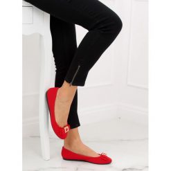 Baleriny damskie czerwone JM6675Q ROJO. Czerwone baleriny damskie obuwie damskie, bez wzorów, z tkaniny, klasyczne, bez obcasa. Za 57,38 zł.