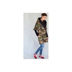 Parka moro. Zielone płaszcze damskie Yoka, na wiosnę, s, moro, z bawełny, eleganckie, długie. Za 296,65 zł.