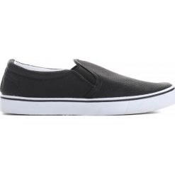 Tenisówki damskie: Czarne Slip On Back Bay