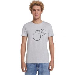 Tom Tailor Denim Koszulka Szary. Szare podkoszulki męskie TOM TAILOR DENIM, xxl, z haftami, z bawełny, z krótkim rękawem. Za 94,95 zł.