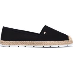 Tommy Hilfiger Espadryle Czarny. Czarne espadryle damskie TOMMY HILFIGER, bez wzorów, z materiału, bez obcasa. Za 326,95 zł.