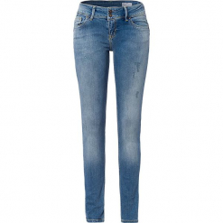 Dżinsy "Melinda" - Skinny fit - w kolorze błękitnym. Niebieskie rurki damskie marki Cross Jeans, z aplikacjami. W wyprzedaży za 136,95 zł.