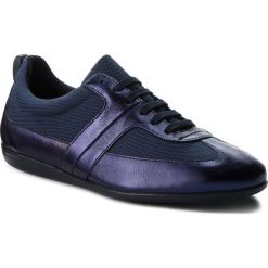 Sneakersy VERSACE COLLECTION - V900677 VM00378 V993 Blu Scuro/Blu. Niebieskie sneakersy męskie marki Versace Collection, bez zapięcia. W wyprzedaży za 609,00 zł.