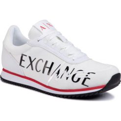 Sneakersy ARMANI EXCHANGE - XUX062 XV222 00152 Opt White. Białe sneakersy męskie Armani Exchange, na co dzień, bez wzorów, ze skóry ekologicznej, klasyczne, bez zapięcia. W wyprzedaży za 409,00 zł.