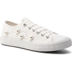 Trampki BIG STAR - DD274607 White. Białe półbuty damskie BIG STAR, bez wzorów, z gumy, bez zapięcia. Za 109,00 zł.