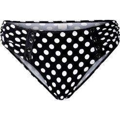 Stroje kąpielowe damskie: Figi bikini bonprix czarno-biały w groszki