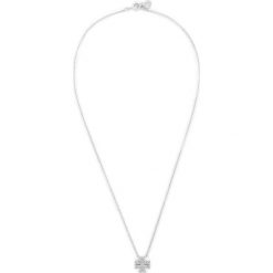 Naszyjnik TORY BURCH - Kira Pave Delicate Necklace 61725 Tory Silver/Crystal 020. Szare naszyjniki męskie Tory Burch, metalowe. Za 429,00 zł.