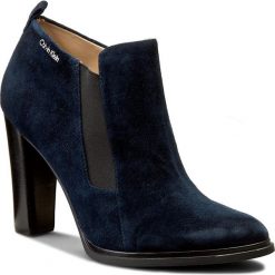 Buty zimowe damskie: Botki CALVIN KLEIN BLACK LABEL – Jalene N11528 Midnight