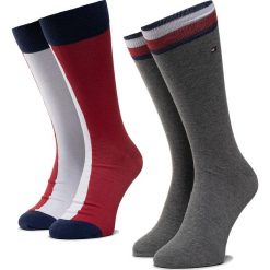 Zestaw 2 par wysokich skarpet męskich TOMMY HILFIGER - 471013001 Tommy Orginal 085. Szare skarpetki męskie TOMMY HILFIGER, bez wzorów, z elastanu. Za 59,00 zł.