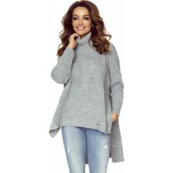 Wydłużany sweter golf b-116. Szare golfy damskie BERG. Za 139,00 zł.