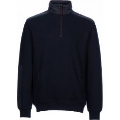Sweter "Sion" w kolorze granatowym. Niebieskie swetry męskie BRAX, m, bez wzorów, ze stójką, bez kaptura. W wyprzedaży za 189,95 zł.
