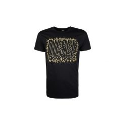 T-shirty z krótkim rękawem Diesel 00SCQ8-0091B / T-Diego-SL. Czarne t-shirty męskie Diesel, s, bez wzorów, bez kołnierzyka, krótkie. Za 129,00 zł.