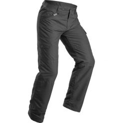 Spodnie turystyczne SH100 Ultra-Warm męskie. Szare spodnie męskie QUECHUA, na zimę, m, bez wzorów, z poliesteru. Za 69,99 zł.
