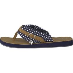 Tamaris Klapki damskie 1-1-27109-22-888 Navy Dots (rozmiar 36). Niebieskie klapki damskie Tamaris, bez wzorów, bez obcasa. W wyprzedaży za 88,00 zł.