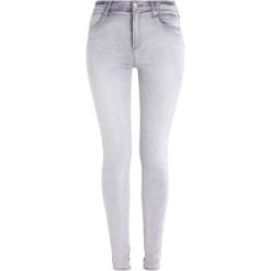 Abercrombie & Fitch HIGH RISE SUPER SKINNY Jeans Skinny Fit grey. Szare jeansy damskie relaxed fit marki Abercrombie & Fitch. W wyprzedaży za 239,85 zł.