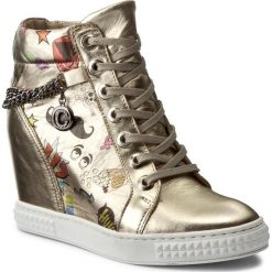 Sneakersy CARINII - B3028/F H33-000-000-B88. Żółte półbuty damskie Carinii, ze skóry. W wyprzedaży za 239,00 zł.