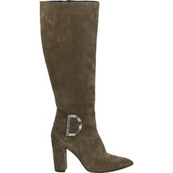 Kozaki - 7072 CRO BISO. Brązowe buty zimowe damskie Venezia, ze skóry. Za 499,00 zł.