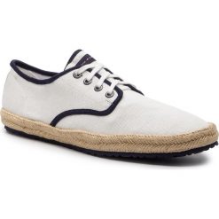 Espadryle TOMMY HILFIGER - Canvas Lace Up Espadrille FM0FM02254 White 100. Białe espadryle męskie z materiału, eleganckie. W wyprzedaży za 199,00 zł.