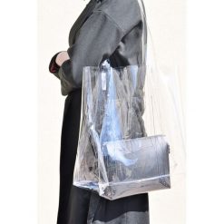 Torba transparentna. Czarne torby damskie na zakupy marki Pakamera, małe. Za 185,00 zł.