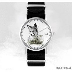 Zegarki męskie: Zegarek – Lis – czarny, nato, unisex